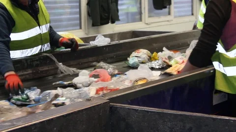 Sorting garbage Stock Footage 87621849