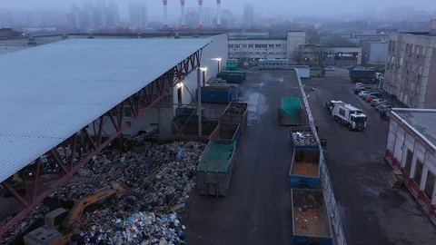 Sorting Of Garbage At The Waste Processing Plant Stock-Footage 129639239
