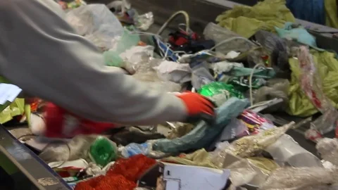 Sorting garbage2 Stock Footage 87621850