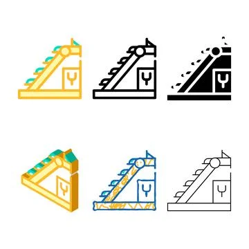 Sorting line color icon variations vector symbol 스톡 일러스트