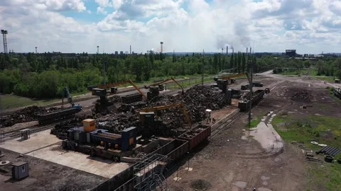 Sorting of metal waste Stock Footage 227754570