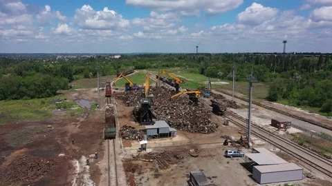 Sorting of metal waste Stock Footage 227771371