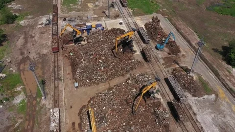 Sorting of metal waste Stock Footage 227772321