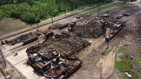 Sorting of metal waste Stock Footage 227774825
