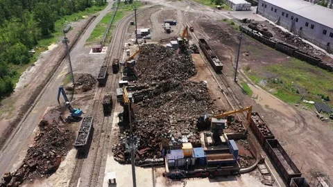 Sorting of metal waste Stock Footage 227774967