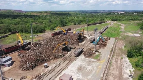 Sorting of metal waste Stock Footage 227942188
