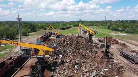 Sorting of metal waste_0355 Stock Footage 228609502