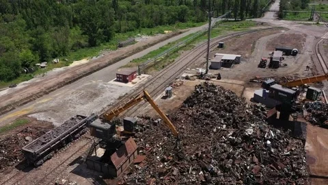 Sorting of metal waste_0357 Stock Footage 231557357
