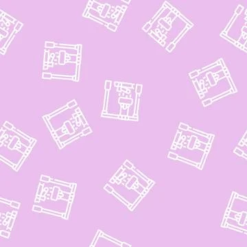 Sorting metals line vector seamless pattern 库存插图