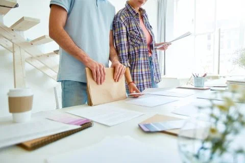 Sorting papers Stock Photos