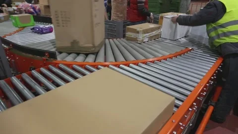 Sorting Parcels Time Lapse 스톡 동영상 144050297