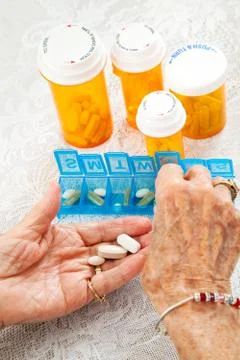 Sorting Pills Stock Photos