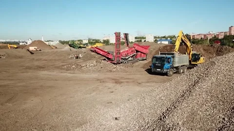 Sorting plant for processing construction waste Video stock 256883258