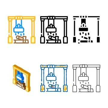 Sorting range metals color icon vector Stock Illustration
