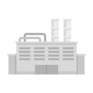 Sorting recycle factory icon flat isolated Stock Illustration