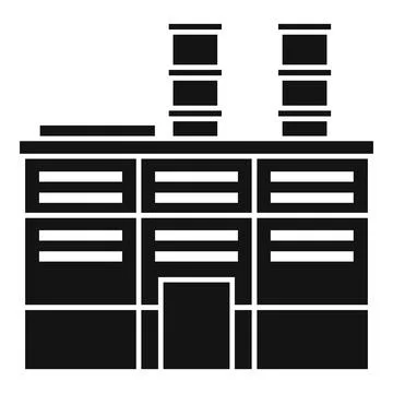 Sorting recycle factory icon, simple style Stock Illustration