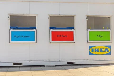 Sorting Recycling Container Foto stock