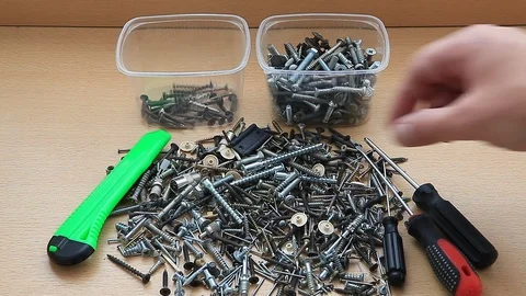 Sorting screws Stock Footage 111700551