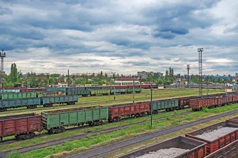 Sorting stations railway Stock Photos