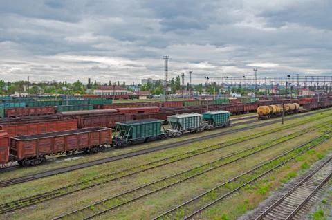 Sorting stations railway Stock-Fotos