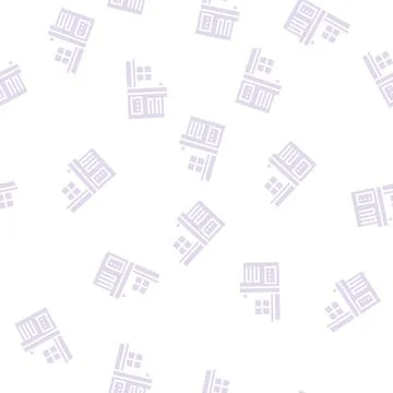 Sorting waste machine glyph seamless pattern Stock Illustration