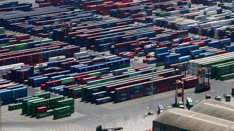 A sorting yard with containers 動画素材 68681420