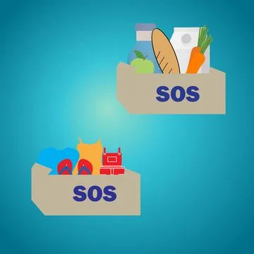 SOS box Stock Illustration