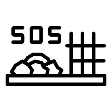 Sos building icon outline vector. Fire station Ilustración de archivo