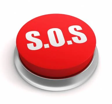 Sos button concept 3d illustration Stock Illustration