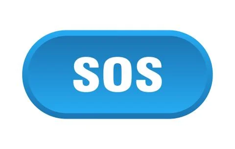 Sos button. sos rounded blue sign. sos Illustrazione stock