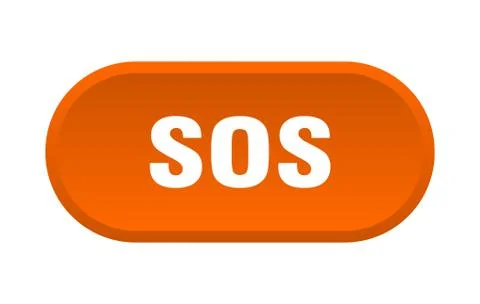 Sos button. sos rounded orange sign. sos Stock Illustration