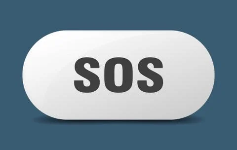 Sos button. sos sign. key. push button. Stock Illustration