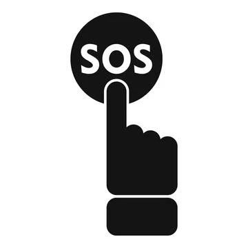 Sos call button icon simple vector. Engine safety 스톡 일러스트