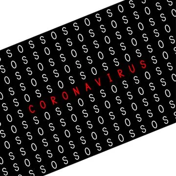 SOS. Coronavirus. Stock Illustration