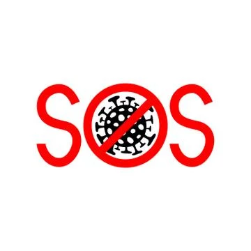 SOS. Coronavirus. Stock Illustration
