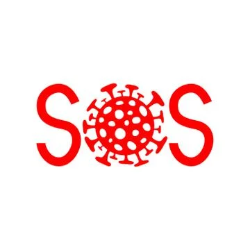SOS. Coronavirus. Stock Illustration