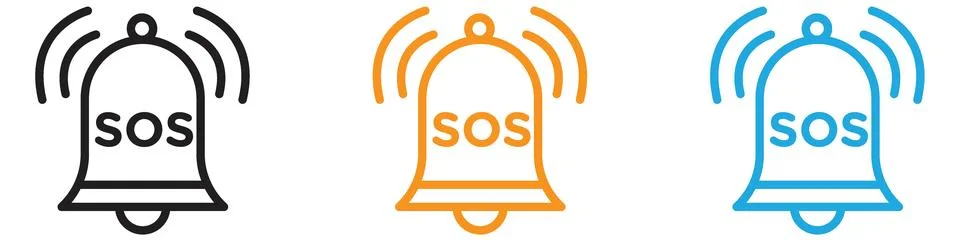 SOS Emergency vector logo set collection for web app ui Stock-Illustration