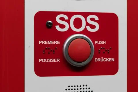 Sos help button Stock Photos