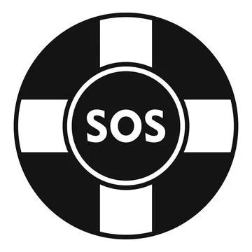 Sos help icon simple vector. Engine safety help 스톡 일러스트