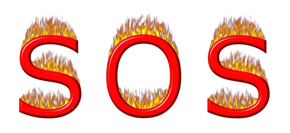 SOS Illustrazione stock