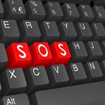 Sos keyboard Stock Illustration