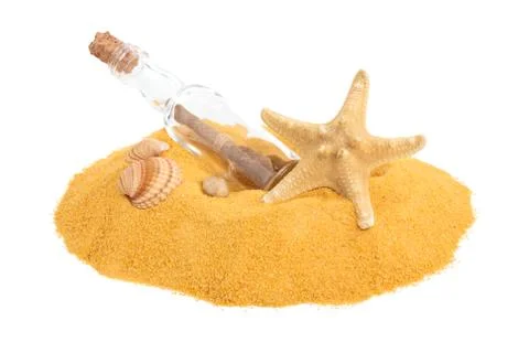 SOS message in bottle. Stock Photos