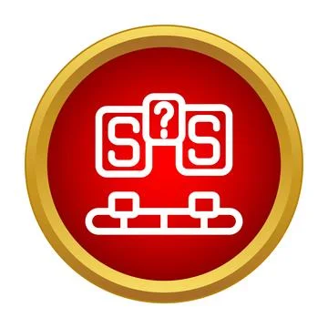 Sos message button for emergency help alert Stock Illustration