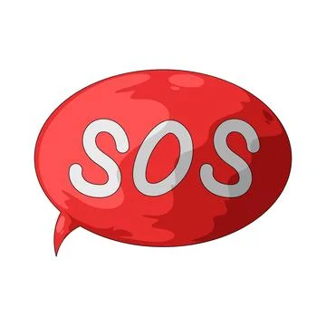 SOS message illustration Stock Illustration