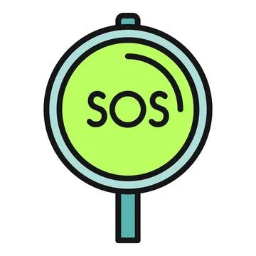 Sos message signal for help emergency rescue Stock Illustration