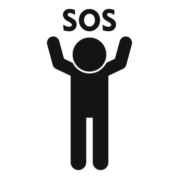 Sos people help icon simple vector. Engine safety 스톡 일러스트