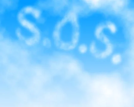 Sos skywrite Stock Illustration