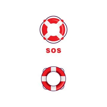 SOS Vector icon design illustration Stock Illustration