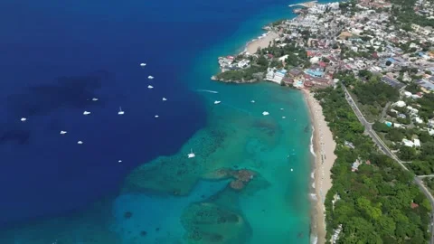 Sosua beach panorama 07. Video stock 329779193