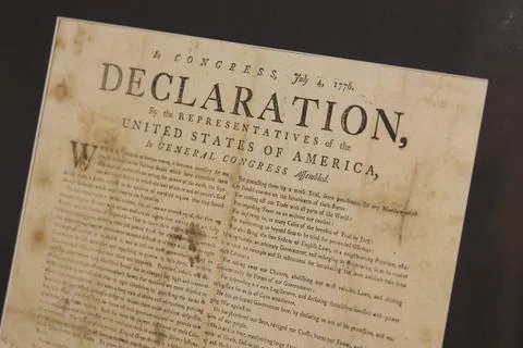 Sotheby's to Offer Rare Printing of the Declaration of Independence, New York, U 库存照片